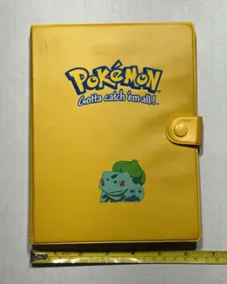 Vtg 1999 Pokemon Bulbasaur Yellow Collectors Album Binder Only Holds 116 Cards - Image 3