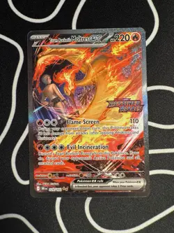 Pokemon TCG Team Rockets Moltres EX Destined Rivals Card 229/182 SIR Stamped - Image 1