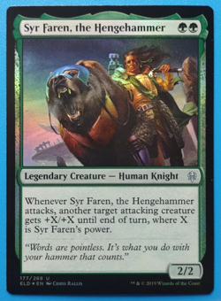 1x NM Foil Syr Faren, the Hengehammer - Throne of Eldraine [MTG] pack fresh - Image 1