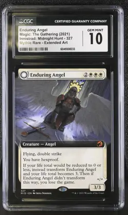 ENDURING ANGEL Innistrad: Midnight Hunt Extended Art Mythic CGC 10 MTG - Image 1