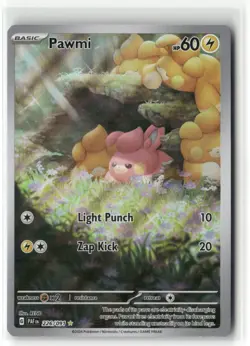 Pokemon Pawmi Illustration Rare SV: Paldean Fates 226/091 NM - Image 1