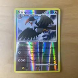 Pokemon STARAPTOR 27/100 REVERSE HOLO RARE | NM | Stormfront | 2008 - Image 1