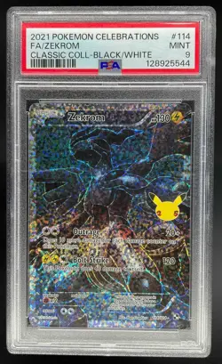 2021 Pokemon SW&SH Celebrations Zekrom Classic Coll. Black/White PSA 9 Mint #114 - Image 1