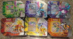 Pokemon TCG Paradox Destinies Tins Set of ALL 6 Tins (30 Total Packs) - Image 1