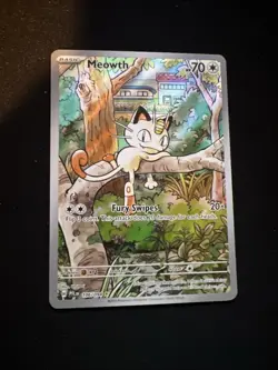 Pokemon TCG Meowth 106/094 Phantasmal Flames Illustration Rare IR - Mint - Image 1