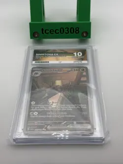 Sinistcha ex - 210/167 - SIR - Twilight Masquerade - Ace 10 - Graded Pokemon TCG - Image 5