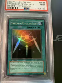 Yugioh 2002 Swords of Revealing Light LOB-E081 PSA 9 Mint - Image 2