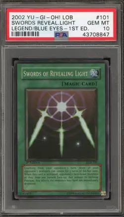 Yu-Gi-Oh! Swords of Revealing Light Legend of Blue Eyes 1st Ed LOB-101 PSA 10 - Image 1