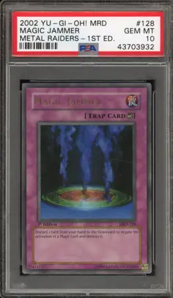 Yu-Gi-Oh! Magic Jammer Metal Raiders 1st Edition Ultra Rare MRD-128 PSA 10 - Image 1