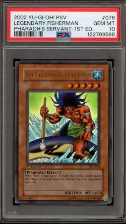 Yu-Gi-Oh! Legendary Fisherman Pharaoh's Servant 1st Edition PSV-076 PSA 10 - Image 1