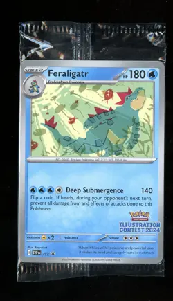 Illustration Contest 2024 Pikachu Feraligatr SVP213 214 215 Promo Sealed Pokemon - Image 1