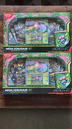 Lot of 2 Pokemon TCG Mega Venusaur ex Premium Collection Boxes - Factory Sealed - Image 1
