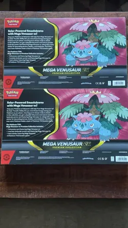 Lot of 2 Pokemon TCG Mega Venusaur ex Premium Collection Boxes - Factory Sealed - Image 2