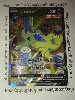Pokemon Tyranitar V 155/163 Battle Styles DAMAGED - Image 2