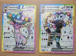 Umbreon ex SVP176 & Espeon Ex SVP175 Sv: Scarlet & Violet Promo Cards Holo - Image 1