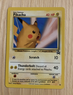 Pokemon Card - Pikachu (SNAP) #26 WoTC Black Star Promo NM - Image 1