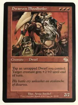 Dwarven Bloodboiler Judgement MTG Magic The Gathering Card NM OEM 2002 Rare - Image 1
