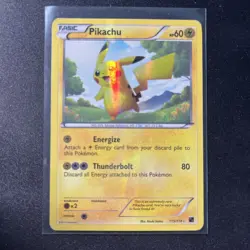 Pokemon Pikachu TCG Reverse Holo Secret Rare Card 115/114 Black White 2011 LP- - Image 1