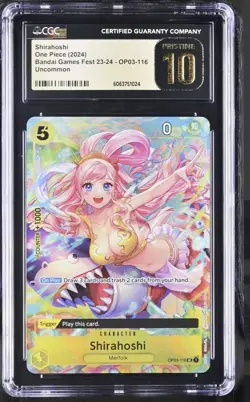 Shirahoshi OP03-116 UC Bandai Card Games Fest 23-24Edition ONE PIECE PRISTINE 10 - Image 1