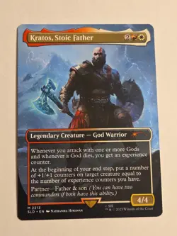Kratos, Stoic Father X1 SLD MTG Borderless Secret Lair - Image 1