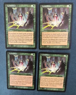 MTG 4X MERCADIAN MASQUES LAND GRANT MAGIC THE GATHERING SORCERY COMMON ENGLISH - Image 1
