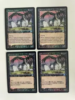 MTG 4X FOIL ONSLAUGHT APHETTO VULTURE NM CHINESE + ENGLISH MAGIC THE GATHERING - Image 1