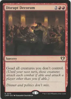 Disrupt Decorum R Commander Masters 215 NM MTG - Image 1