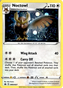 Noctowl SWSH027 Pokemon SWIRL Sword & Shield Promo NM - Image 1