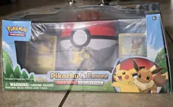 Sealed Pokemon Pikachu & Eevee Poke Ball Collection Box 5x Packs 2018 - Image 1