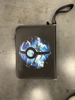 Pokemon Card Binder Mewtwo Black Sheet Card Holder Zipper. No Pockets - Image 2