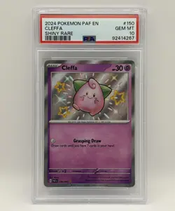 PSA 10 Pokemon TCG Cleffa 150/091 Shiny Rare Scarlet & Violet Paldean Fates PAF - Image 1