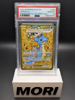PSA 10 GEM MINT Lapras Ex #164 [Hyper Rare] Pokemon TCG Black Star Promo - Image 1
