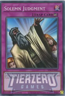 Yugioh Solemn Judgment SESL-EN045 Super Rare 1st Edition NM/LP - Image 1