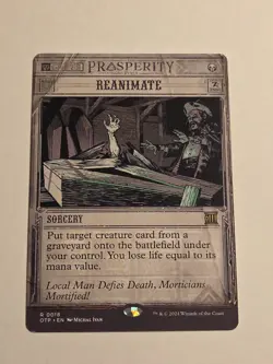 Reanimate X1 OTP MTG Outlaws of Thunder Junction Breaking News - Image 1