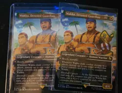 MTG Final Fantasy - Wakka, Devoted Guardian (Borderless) (Chocobo Track Foil) - Image 1