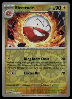 Electrode #101/165 SV: Scarlet & Violet 151 Reverse Holo Pokemon Card - Image 1