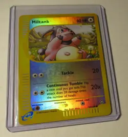 Pokemon TCG Aquapolis Miltank 94/147 Reverse Holo Card 2002 Played Vintage - Image 1