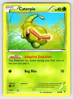Caterpie 3/83 2016 Generations 20th Anniversary Pokemon Card Non Holo - Nm/Vlp - Image 1
