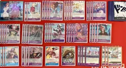 One Piece Vinsmoke Reiju OP06-042 Deck Core cards with custom leader and deckbox - Image 2