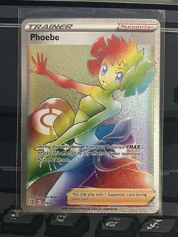 Pokemon TCG Phoebe Sword & Shield Battle Styles Holo Card 175/163 Secret Rare - Image 1