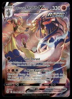 Pokemon Cards Rapid Strike Urshifu VMAX TG21/TG30 Brilliant Stars Holo NM - Image 1