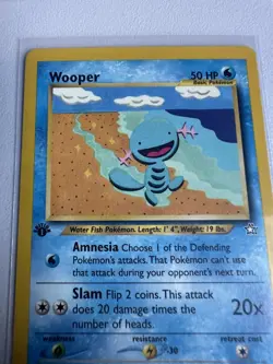 Wooper 82/111 Neo Genesis 1st Edition WOTC Vintage Pokemon - Image 2