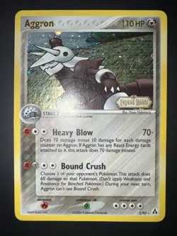 Pokemon TCG Aggron Legend Maker 2/92 Reverse Holo Rare Stamped - Image 1