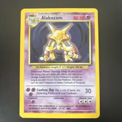 Alakazam Base Set 1/102 Holo Pokemon - Image 1