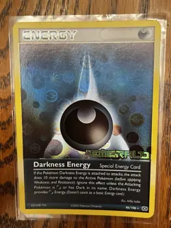 2005 Pokemon EX Emerald Darkness Energy Reverse Holo Rare #86 Moderately Played - Image 3
