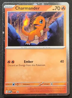 Charmander SVP047 Black Star Promos Cosmos Holo Starter Pokemon 151 TCG 2023 NM - Image 1