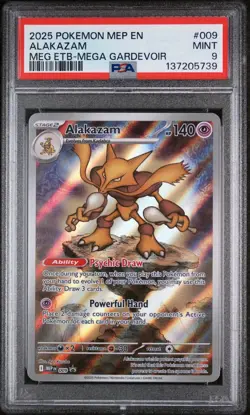 Pokemon Alakazam TCG 009 Mega Evolution ETB Black Star Promo - Image 1
