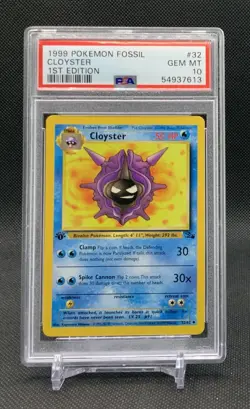 PSA 10 CLOYSTER 1st Edition Fossil 32 Pokemon Gem Mint - Image 1