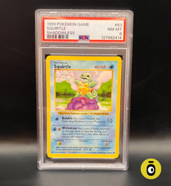 POKEMON - SQUIRTLE SHADOWLESS 63/102 - Base Set - ENG - COND. NM - PSA 8 - Image 1
