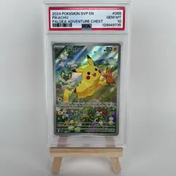Pokemon Pikachu Paldea Adventure Chest Promo SVP EN 088 PSA 10 Gem Mint - Image 1